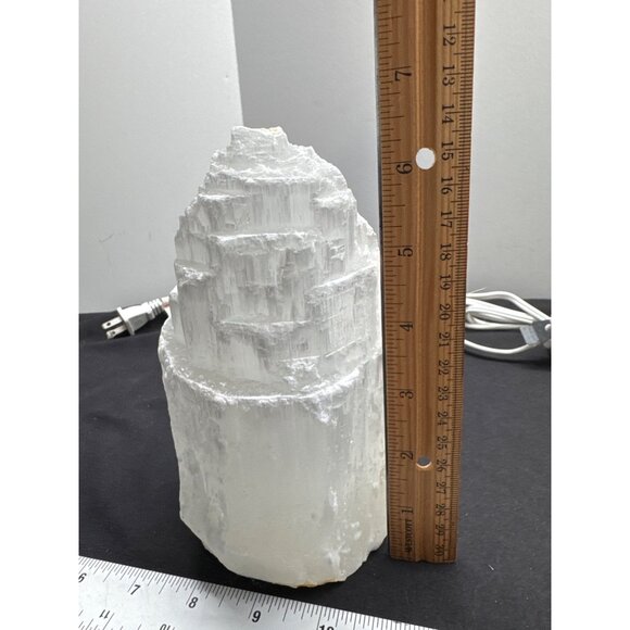 Natural Selenite Crystal Tower For Home & Office Decor 8" Tall - Picture 3 of 11
